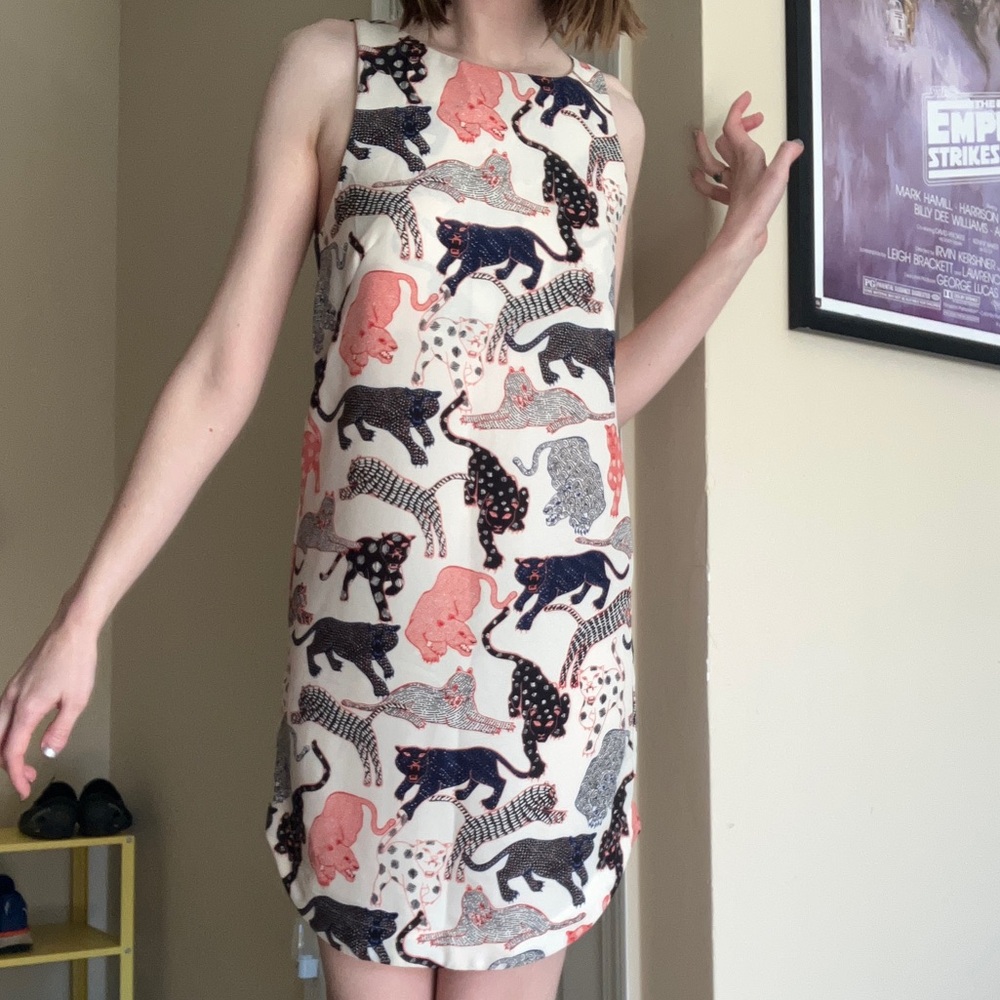 Animal Print Sleeveless Sheath Dress